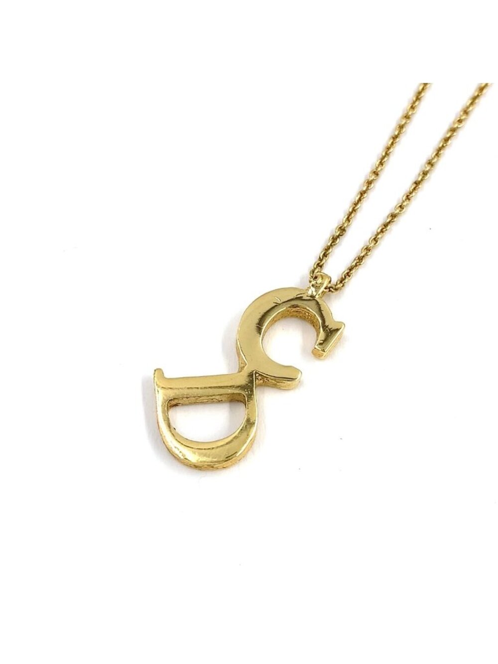 Dior CD Logo Gold Plated Necklace
